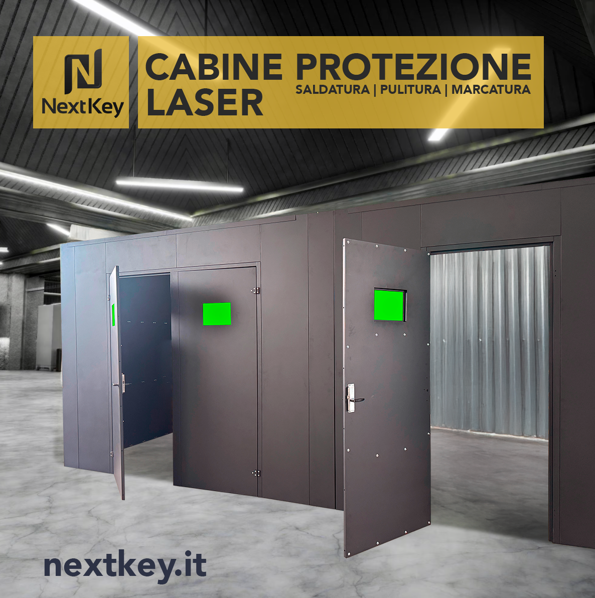 cabina saldatura laser