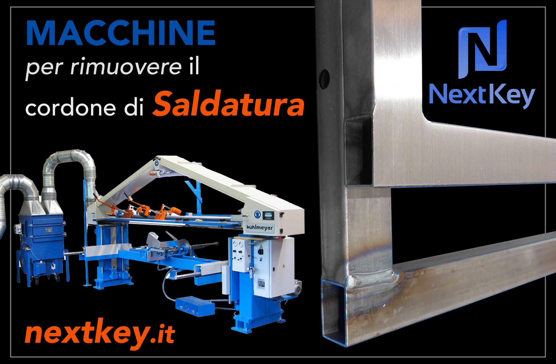rimuovere cordone di saldatura