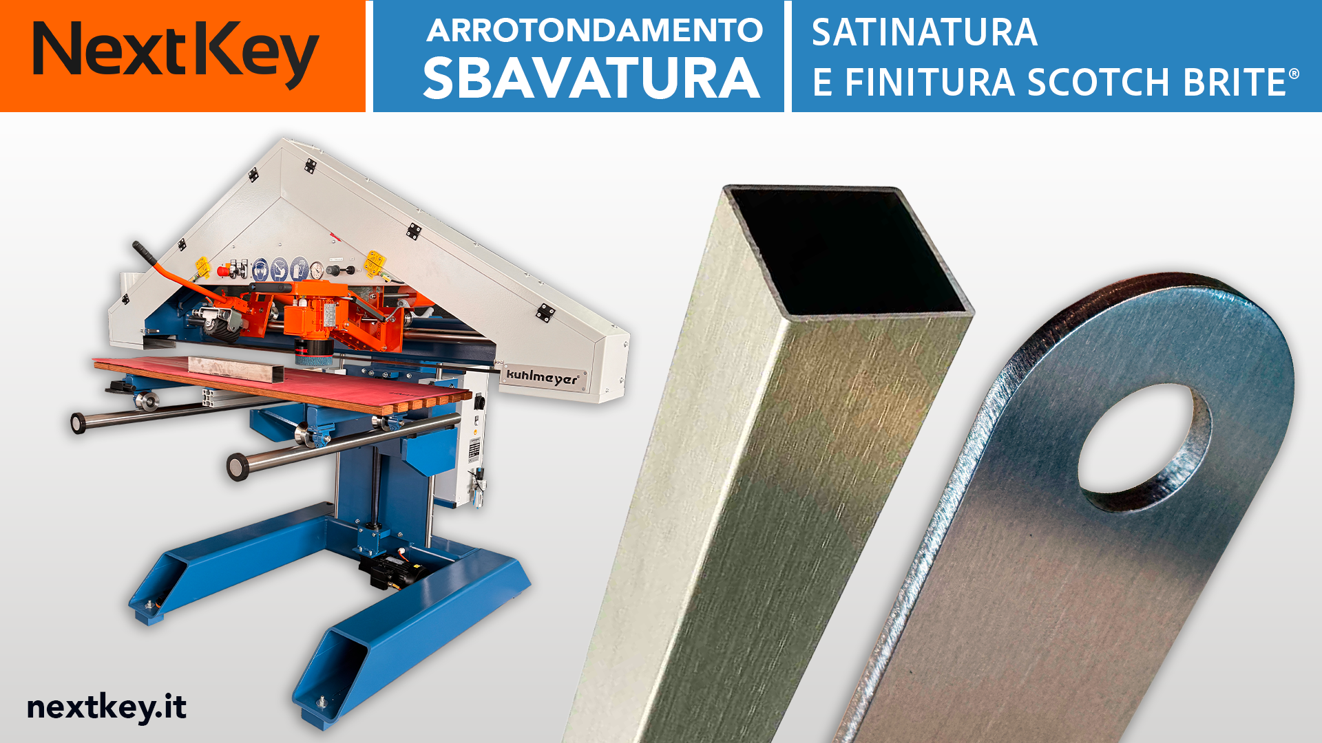 satinatrice per tubolari e lamiere
