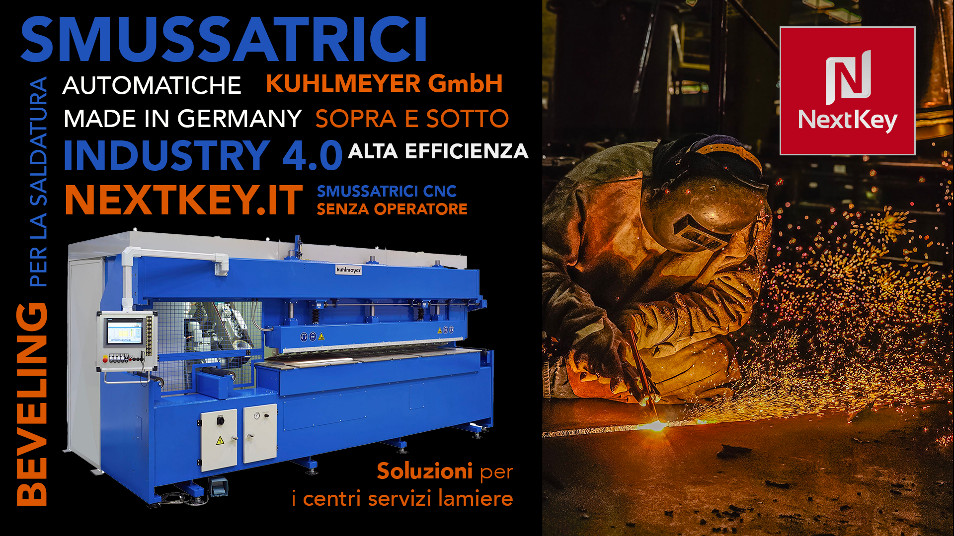 sistema di smussatura automatico smussatrice per lamiere