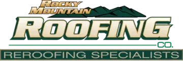 Rocky Mountain Roofing Co. logo with green mountains and “Reroofing Specialists” text