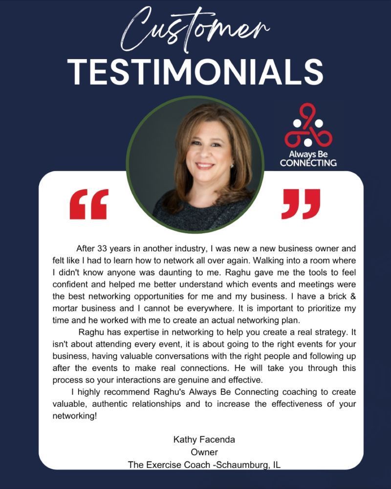A poster with a picture of a woman and a quote on it.  | Chicagoland | Always Be Connecting