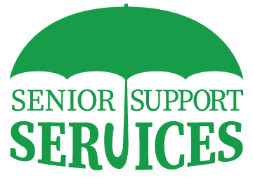 Green umbrella logo with the words “Senior Support Services” in green text.
