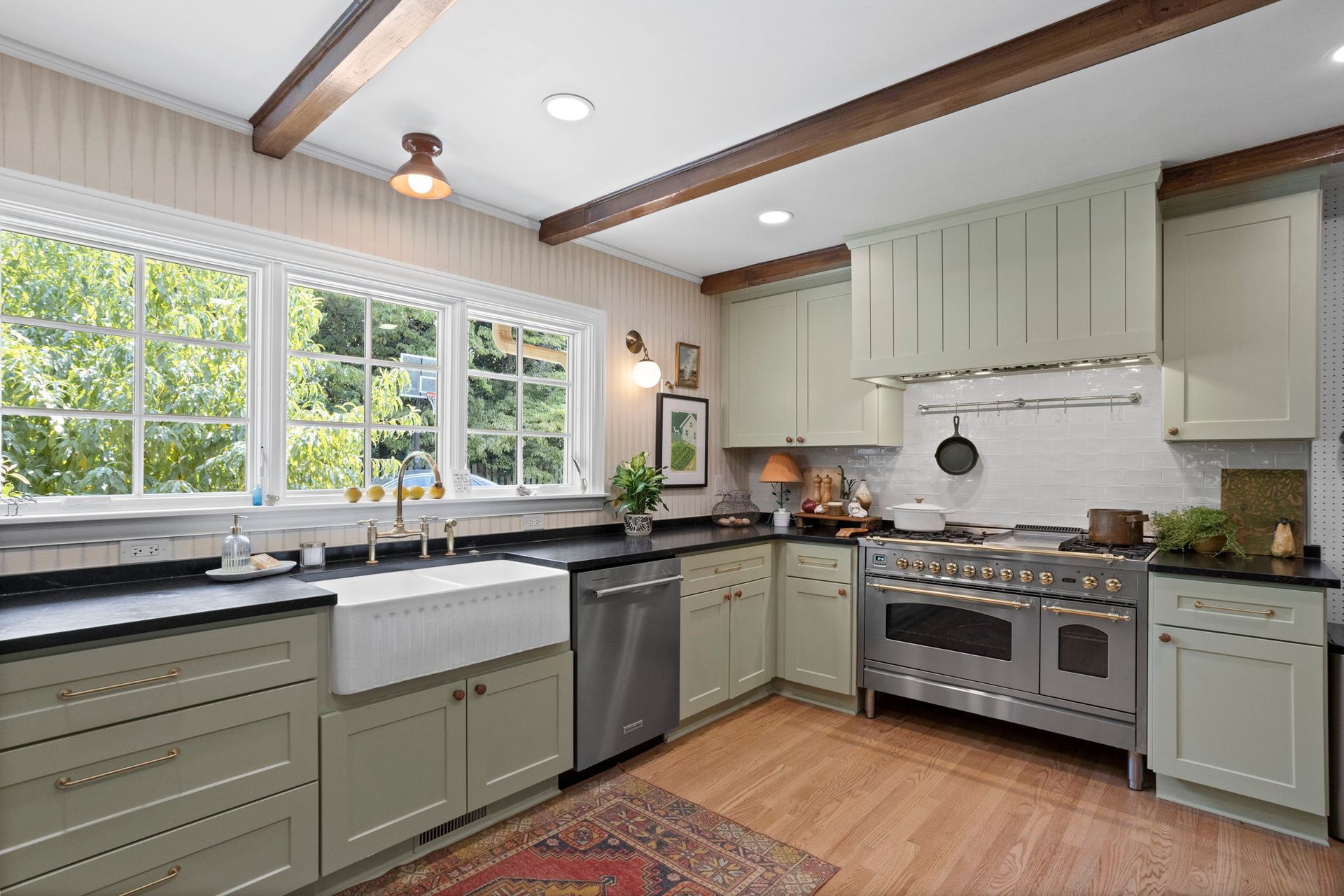 Modern kitchen remodel in Greenville SC with large island