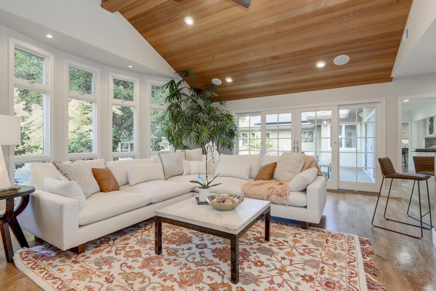Living room remodeled by Nunley Custom Homes in Greenville, SC.