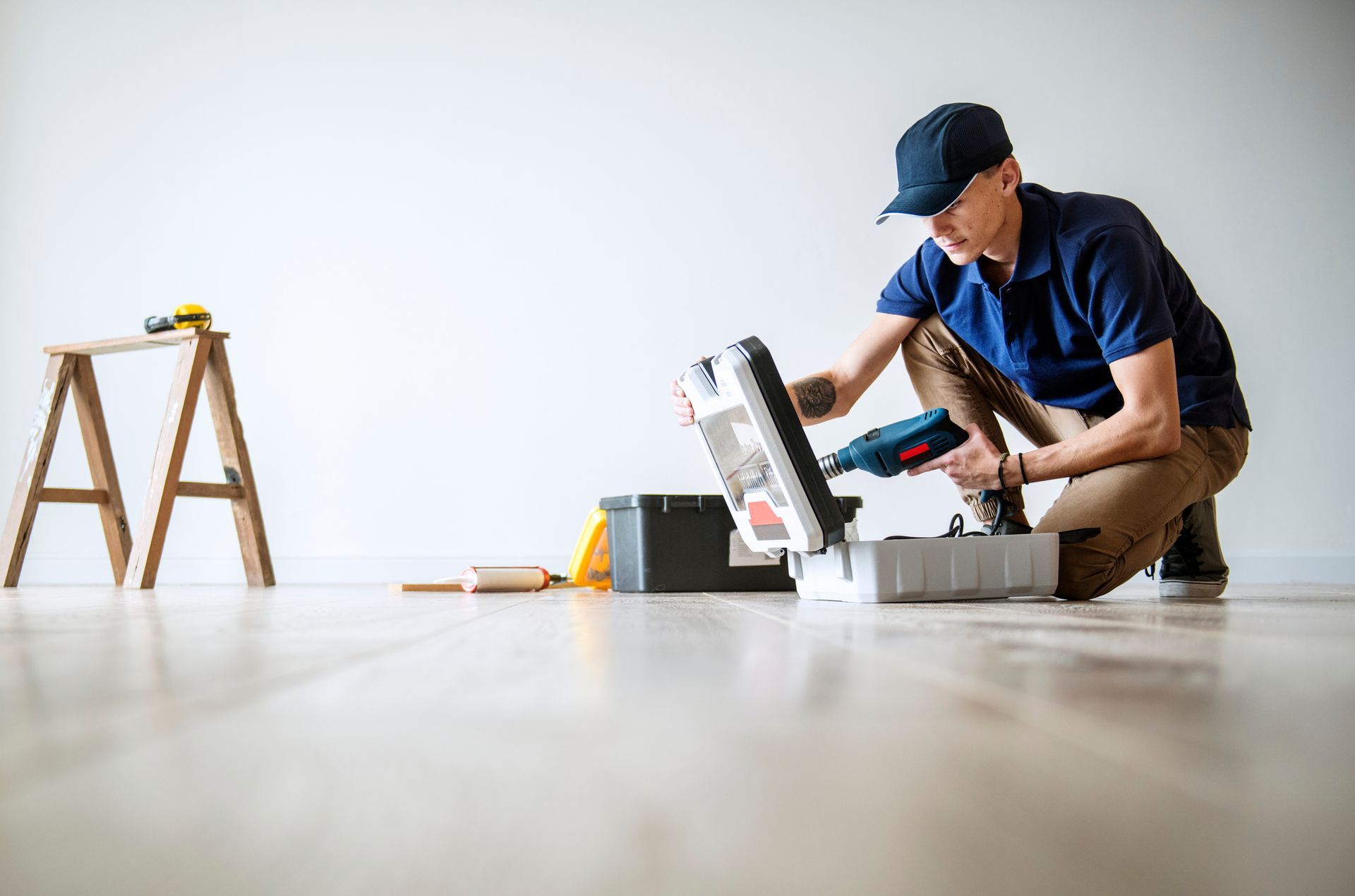 People renovating the house concept