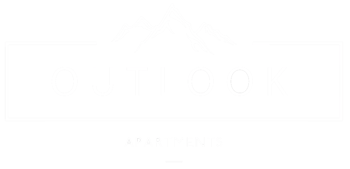 Outlook Apartments logo - white