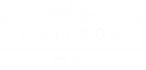 Outlook Apartments logo - white