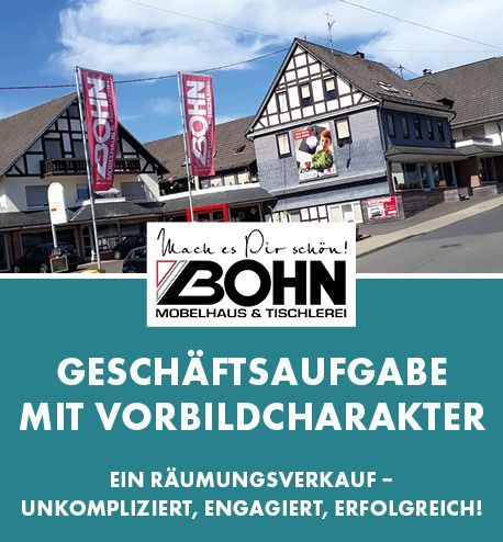 Möbel Bohn: Mit Strategie, Haltung und Herzblut in den Räumungsverkauf wegen Geschäftsaufgabe