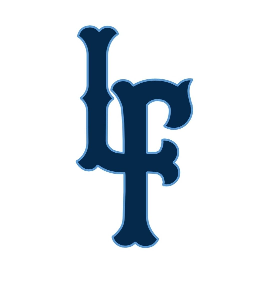Blue monogram,