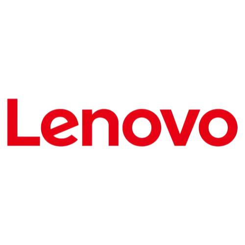 Logotipo vermelho da Lenovo em fundo branco