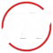 Indicador de carregamento circular vermelho sobre fundo branco
