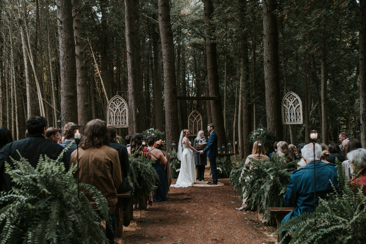 glamping wedding at Whispering springs in Ontario