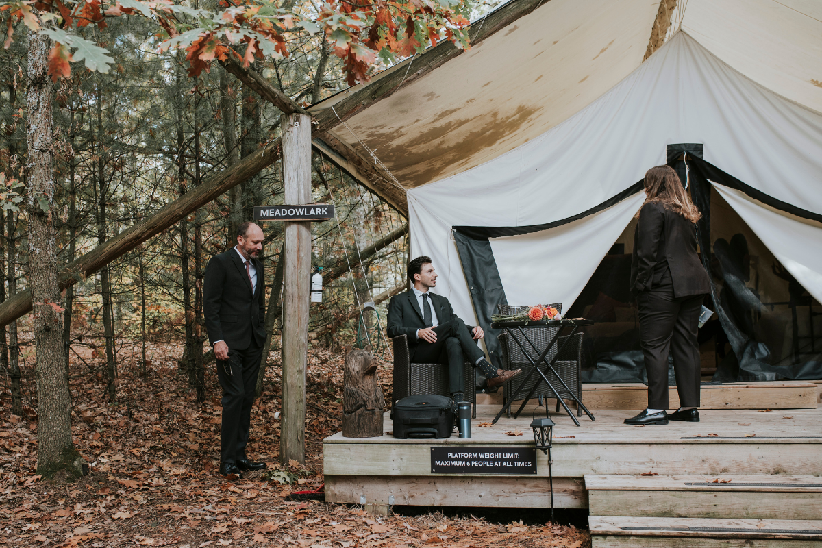 glamping at Whispering springs in Ontario