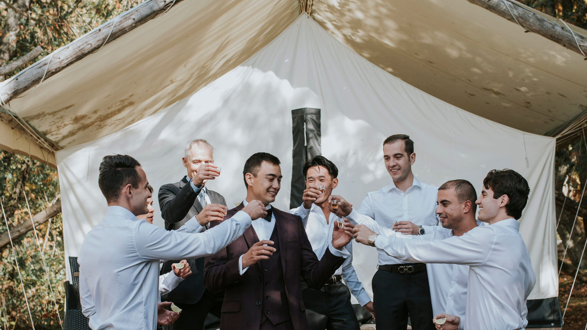 Glamping wedding at Whispering Springs