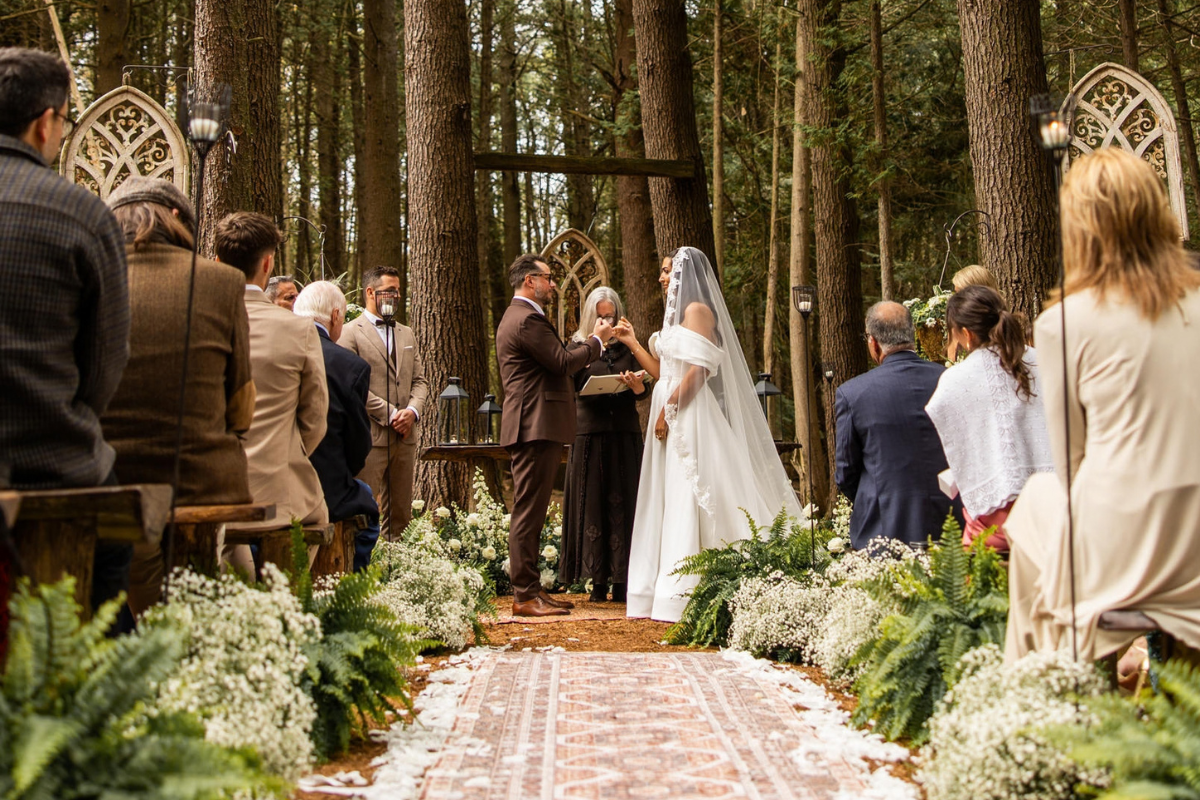 glamping wedding at Whispering springs in Ontario