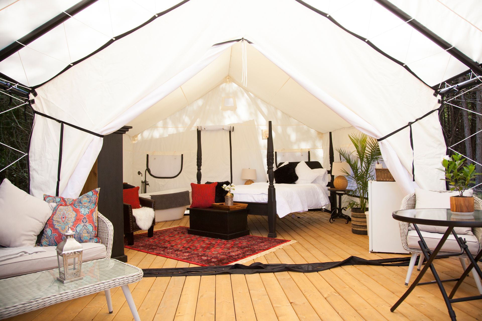 Junior safari tents whispering springs luxury glamping near Toronto