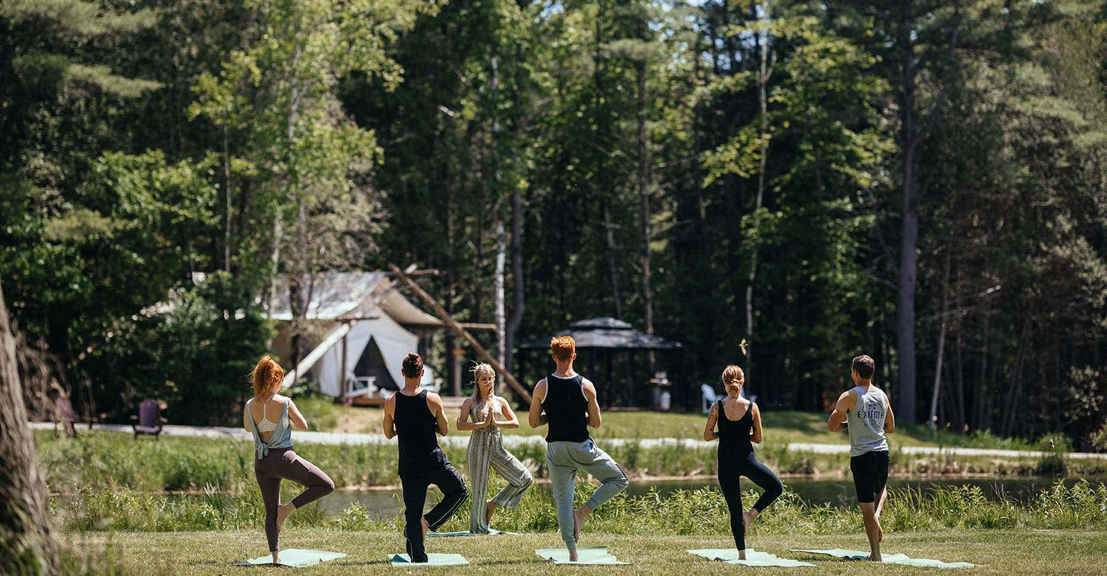 Yoga at corporate retreat in Ontario