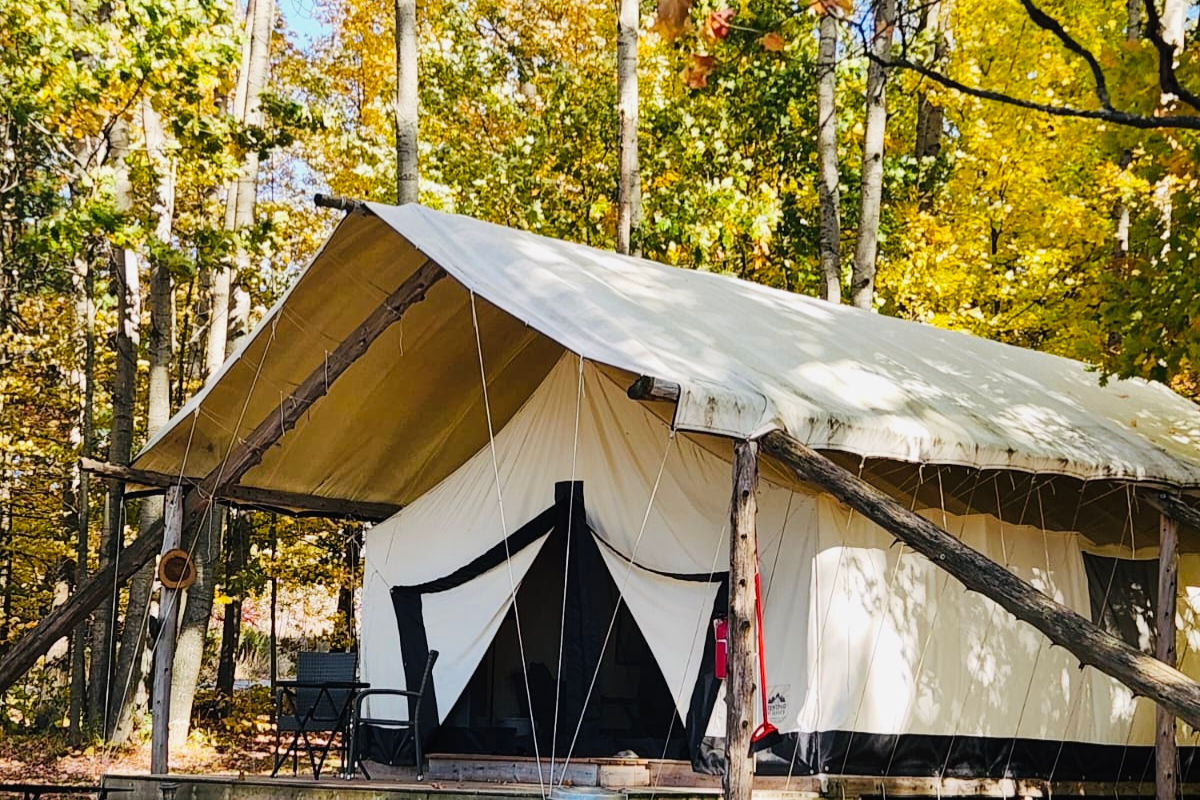 Fall glamping in Ontario