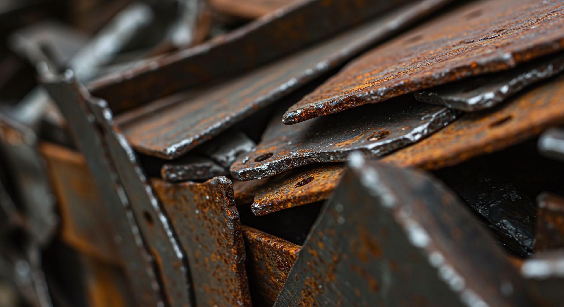 Pile of rusted steel plates showcasing ferrous metal recycling during the scrap collection process. Pile of rusted steel plates showcasing ferrous metal recycling during the scrap collection process.