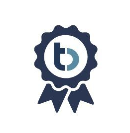 Blue badge with