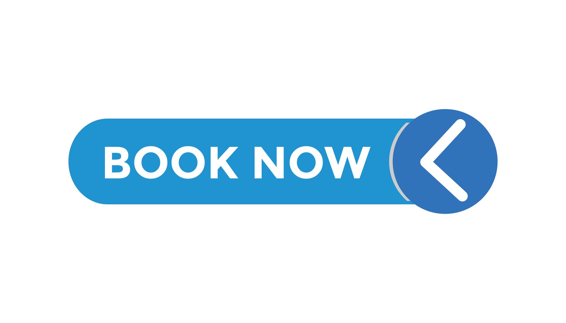 A blue book now button on a white background.