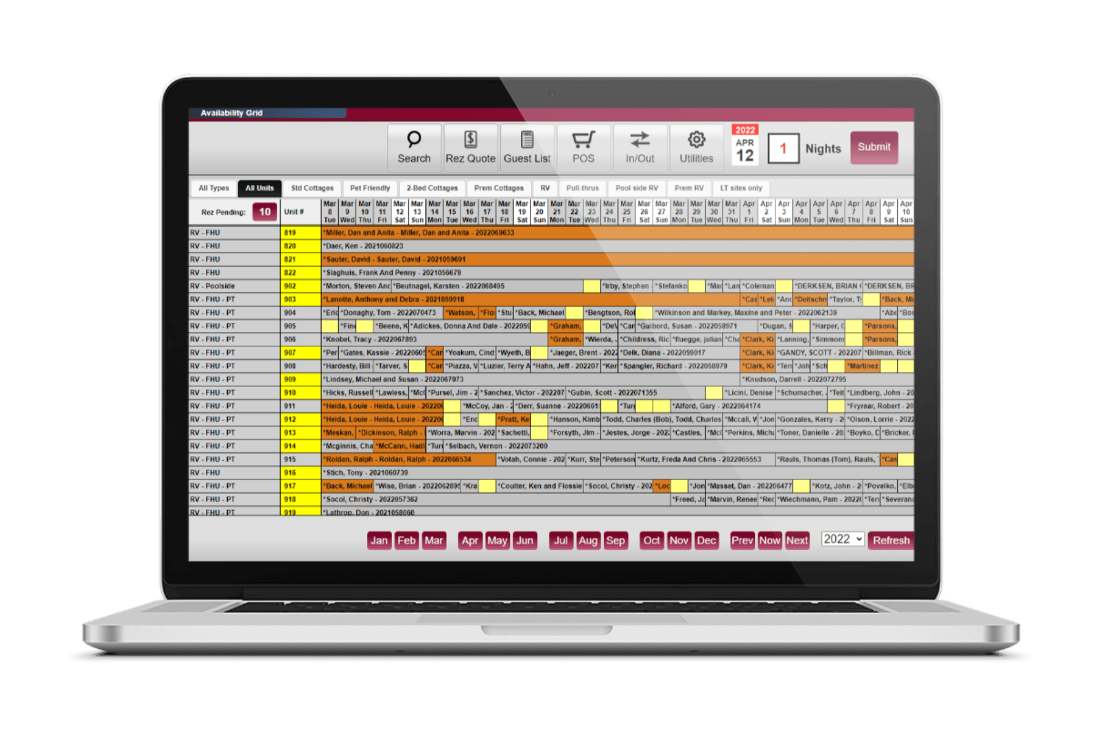A laptop computer is open to a page with a lot of text on it