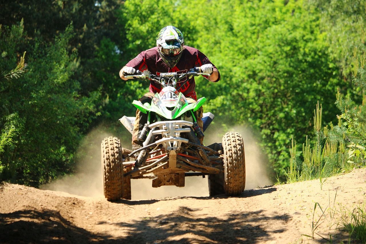 person riding atv