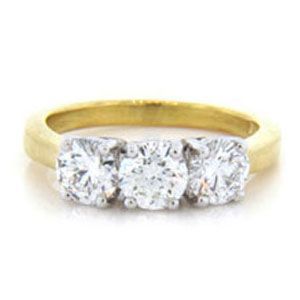 AFS-0126 Three Stone Diamond Engagement Ring