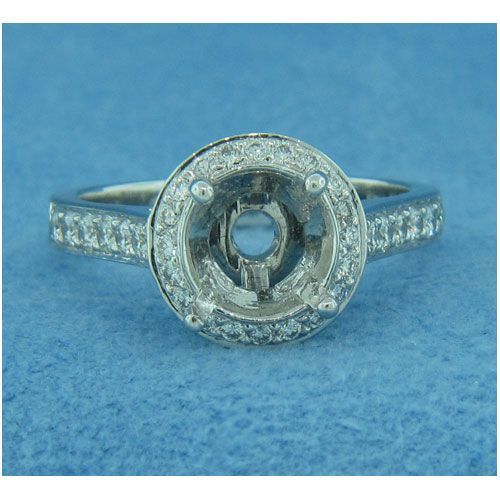 AFS-0129 Vintage Diamond Engagement Ring with Halo