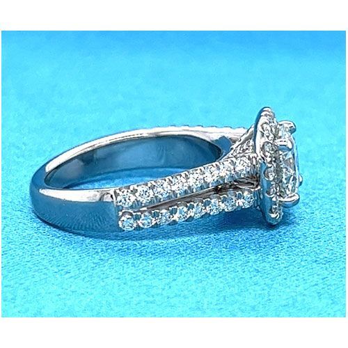 AFS-0147 Vintage Diamond Engagement Ring with Halo