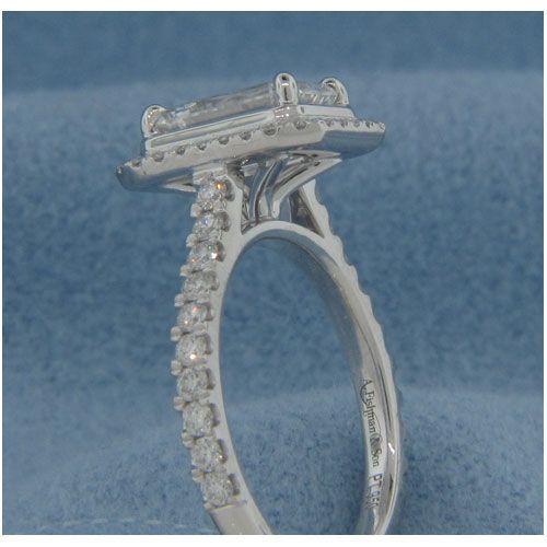 AFS-0156 Vintage Diamond Engagement Ring with Halo