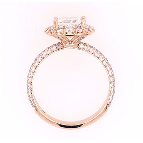 AFS-0162 Vintage Diamond Engagement Ring with Halo