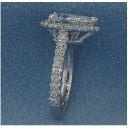 AFS-0173 Vintage Diamond Engagement Ring with Halo
