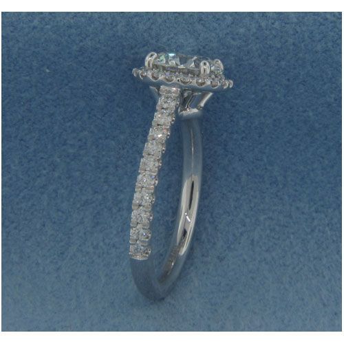 AFS-0174 Vintage Diamond Engagement Ring with Halo