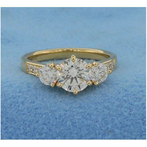AFS-0180 Three Stone Diamond Engagement Ring