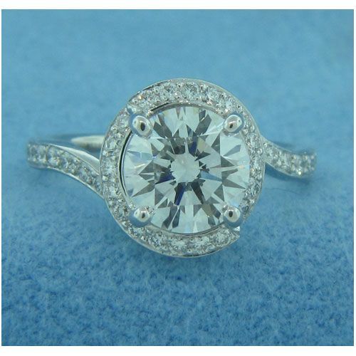AFS-0187 Diamond Engagement Swirl Ring
