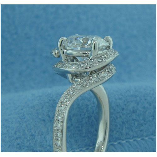 AFS-0187 Diamond Engagement Swirl Ring