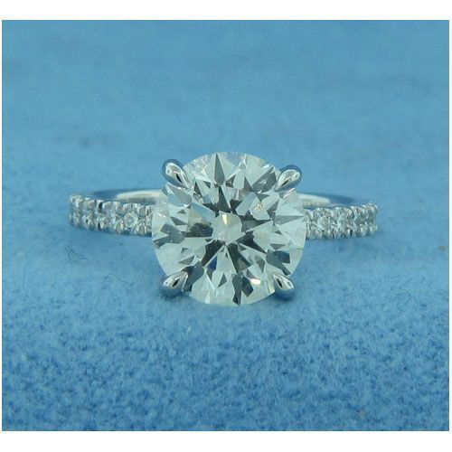 AFS-0190  Diamond Engagement Ring with Sidestones