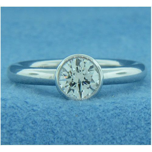 AFS-0193-Bezel-Set Solitaire Engagement Ring