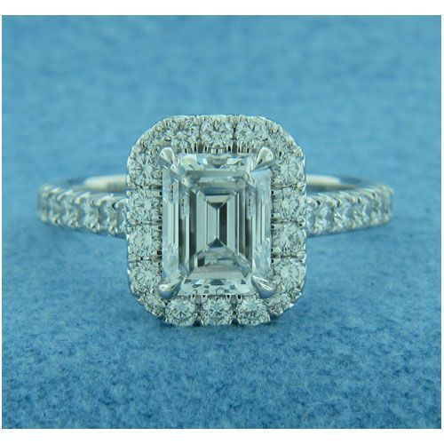 AFS-0204 Vintage Diamond Engagement Ring with Halo