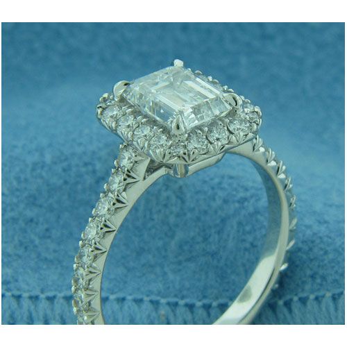 AFS-0204 Vintage Diamond Engagement Ring with Halo