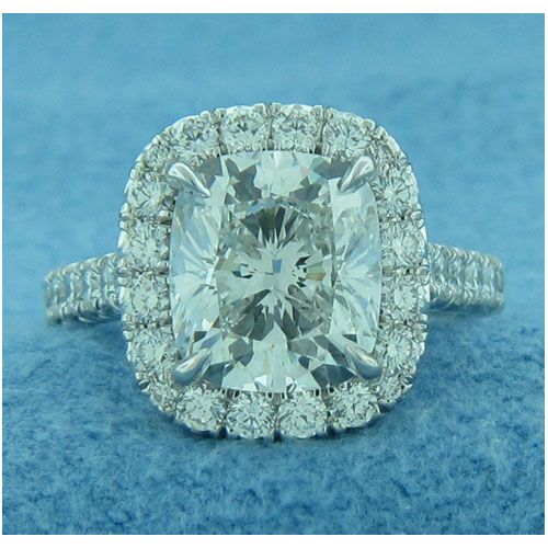 AFS-0205 Vintage Diamond Engagement Ring with Halo