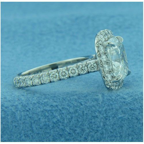 AFS-0205 Vintage Diamond Engagement Ring with Halo