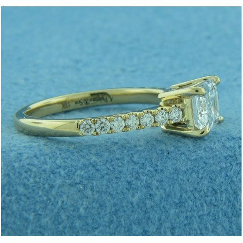 AFS-0208  Diamond Engagement Ring with Sidestones