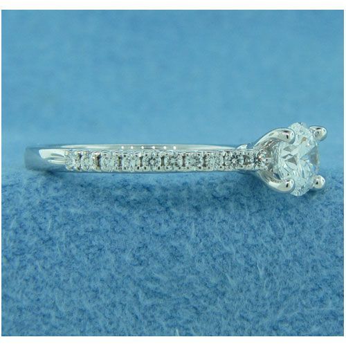 AFS-0210 Diamond Engagement Ring with Sidestones