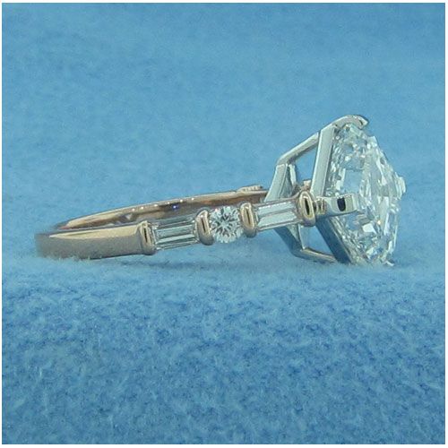 AFS-0211 Diamond Engagement Ring with Sidestones