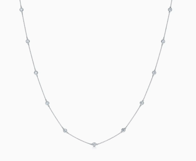 Delicate white gold necklace