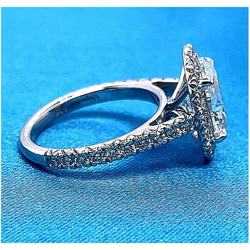 AFS-0225 Vintage Diamond Engagement Ring with Halo