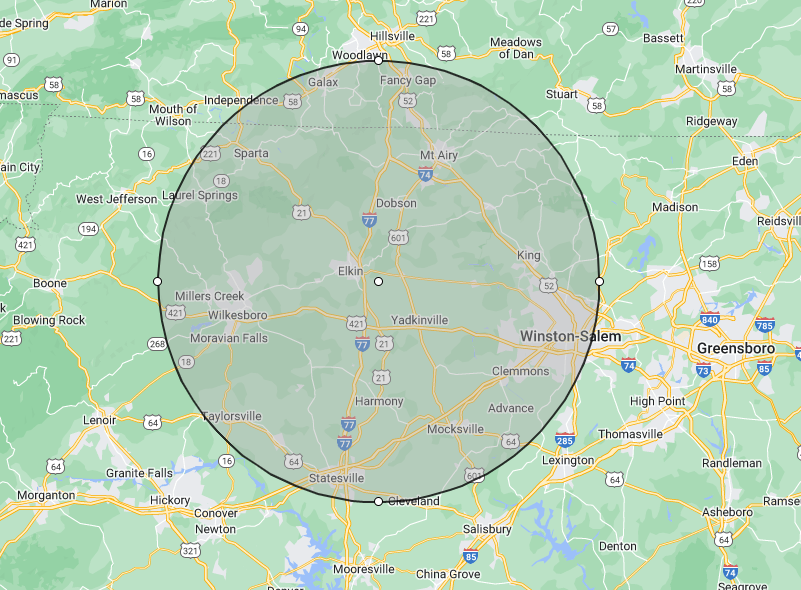 Service Area — Dobson, NC — Northwest Carolina Truck & Trailer Repair